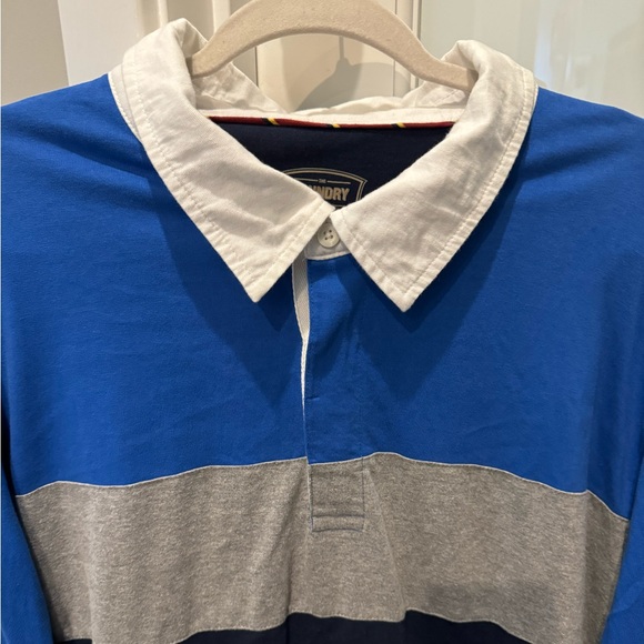 THE FOUNDRY SUPPLY CO Rugby Shirt Size 3XLT Blues & Grays Color Block, Rugby - Picture 3 of 7